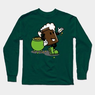 Cartoon Beer Irish Dunkel St. Patricks Day Long Sleeve T-Shirt